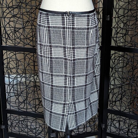 Talbots size 16 black white houndstooth straight skirt - Picture 5 of 10